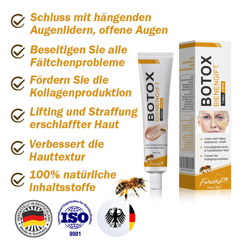 đ¨ââď¸Hergestellt und versendet aus Deutschlandâ
Furzero⢠Botox Bienenvenom Faltenentfernungscreme -Letzter Tag der Aktion: 70 % Rabatt