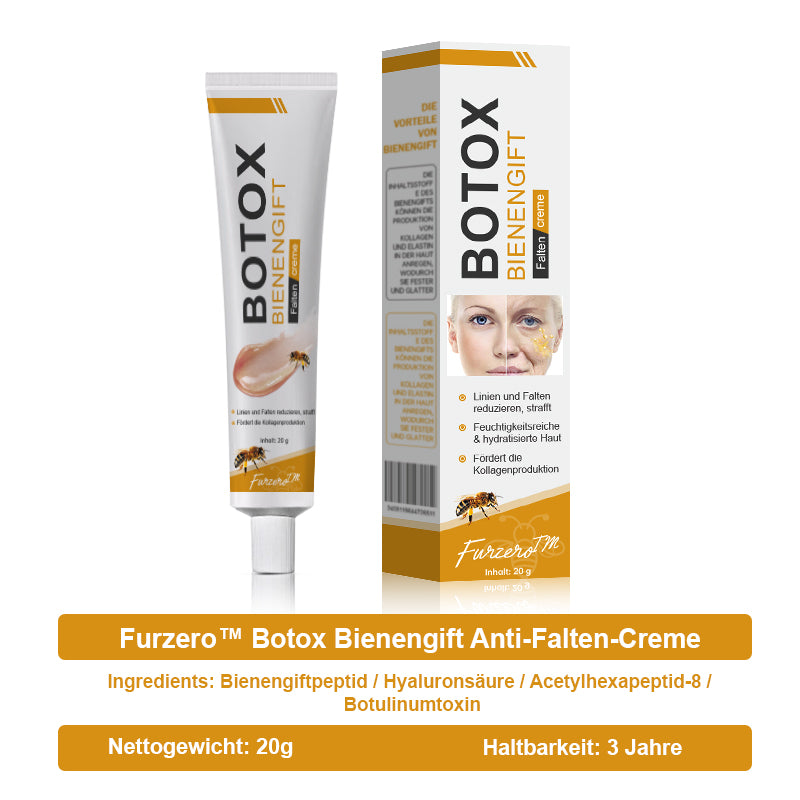đ¨ââď¸Hergestellt und versendet aus Deutschlandâ
Furzero⢠Botox Bienenvenom Faltenentfernungscreme -Letzter Tag der Aktion: 70 % Rabatt