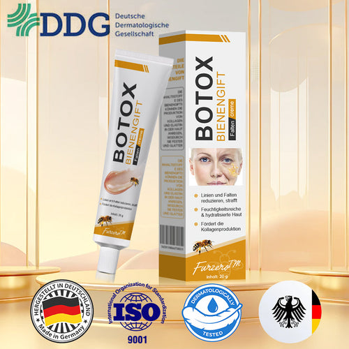 đ¨ââď¸Hergestellt und versendet aus Deutschlandâ
Furzero⢠Botox Bienenvenom Faltenentfernungscreme -Letzter Tag der Aktion: 70 % Rabatt